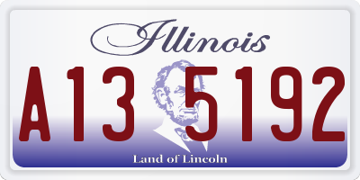 IL license plate A135192