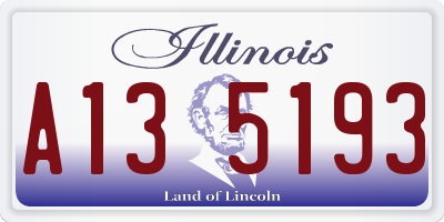 IL license plate A135193