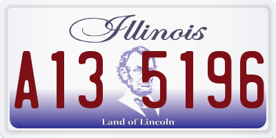 IL license plate A135196
