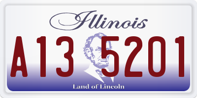 IL license plate A135201
