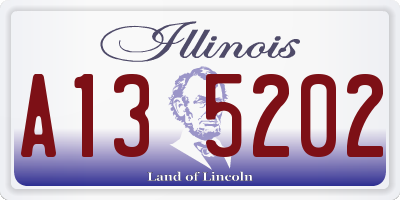 IL license plate A135202