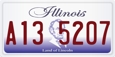 IL license plate A135207