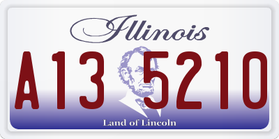 IL license plate A135210