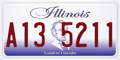 IL license plate A135211