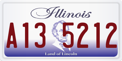 IL license plate A135212