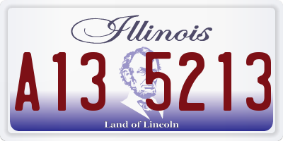 IL license plate A135213