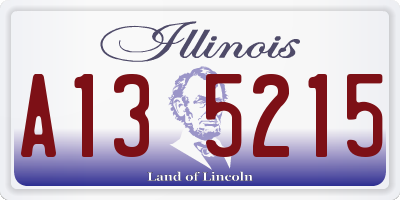 IL license plate A135215