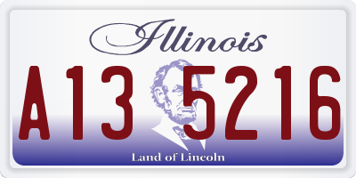 IL license plate A135216