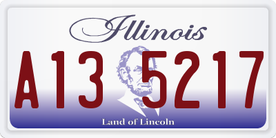 IL license plate A135217