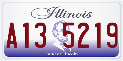 IL license plate A135219