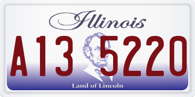 IL license plate A135220