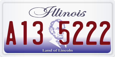 IL license plate A135222