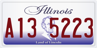 IL license plate A135223