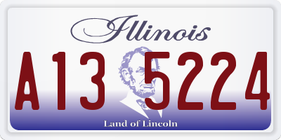 IL license plate A135224