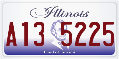 IL license plate A135225