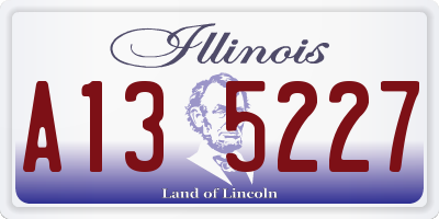 IL license plate A135227