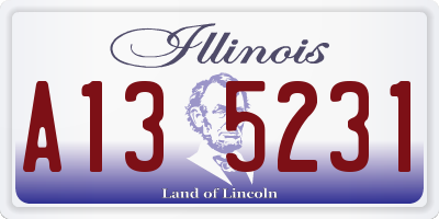 IL license plate A135231