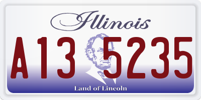IL license plate A135235