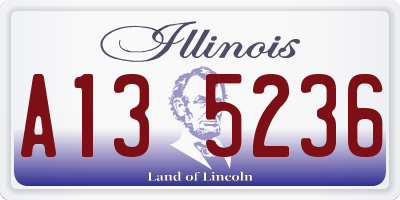 IL license plate A135236