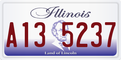 IL license plate A135237