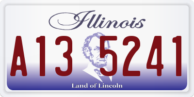 IL license plate A135241