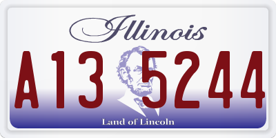 IL license plate A135244