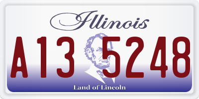 IL license plate A135248