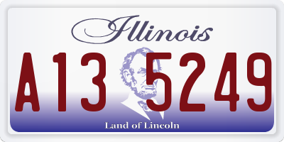 IL license plate A135249