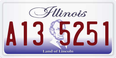 IL license plate A135251