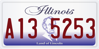 IL license plate A135253