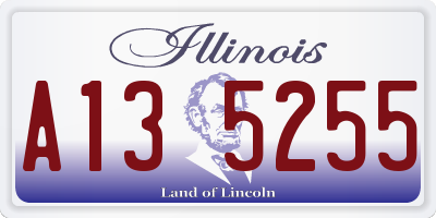 IL license plate A135255