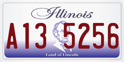 IL license plate A135256