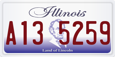 IL license plate A135259