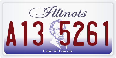 IL license plate A135261