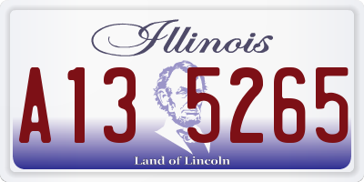 IL license plate A135265