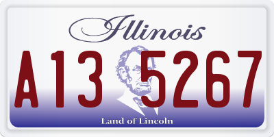 IL license plate A135267