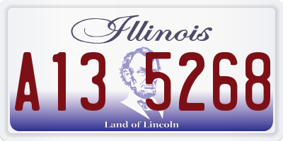 IL license plate A135268