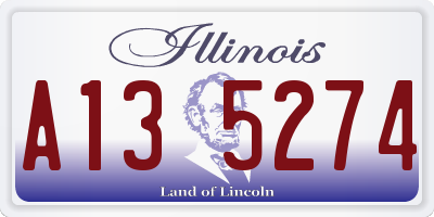 IL license plate A135274