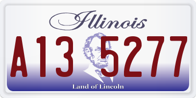 IL license plate A135277
