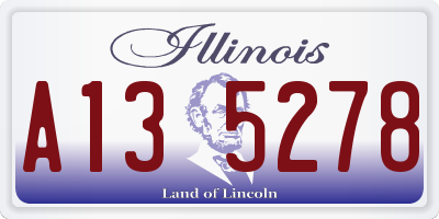 IL license plate A135278