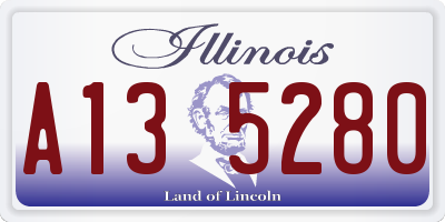 IL license plate A135280