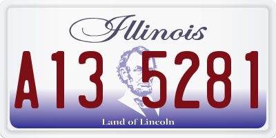 IL license plate A135281