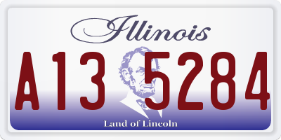 IL license plate A135284