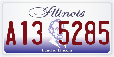 IL license plate A135285