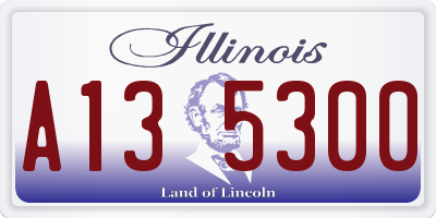 IL license plate A135300