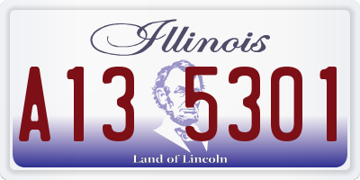 IL license plate A135301