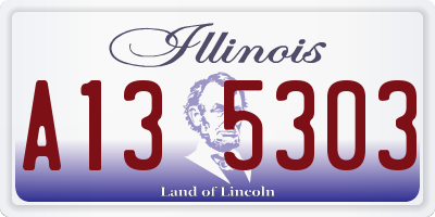 IL license plate A135303