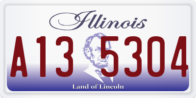 IL license plate A135304
