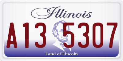 IL license plate A135307