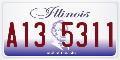 IL license plate A135311